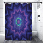 Purple And Blue Kaleidoscope Print Premium Shower Curtain