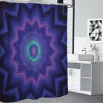 Purple And Blue Kaleidoscope Print Premium Shower Curtain