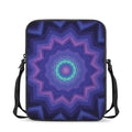 Purple And Blue Kaleidoscope Print Rectangular Crossbody Bag