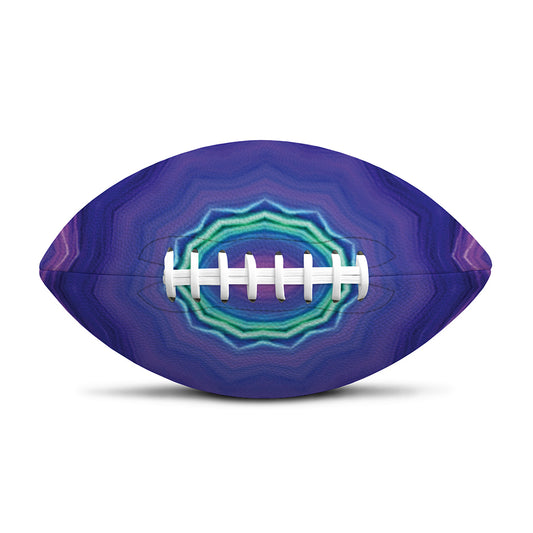 Purple And Blue Kaleidoscope Print Rugby Ball