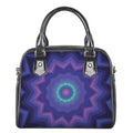 Purple And Blue Kaleidoscope Print Shoulder Handbag