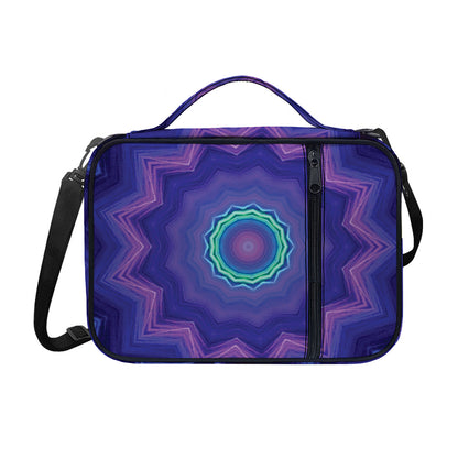 Purple And Blue Kaleidoscope Print Shoulder Strap Bible Bag