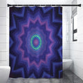 Purple And Blue Kaleidoscope Print Shower Curtain