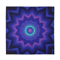 Purple And Blue Kaleidoscope Print Silk Bandana