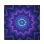 Purple And Blue Kaleidoscope Print Silk Bandana