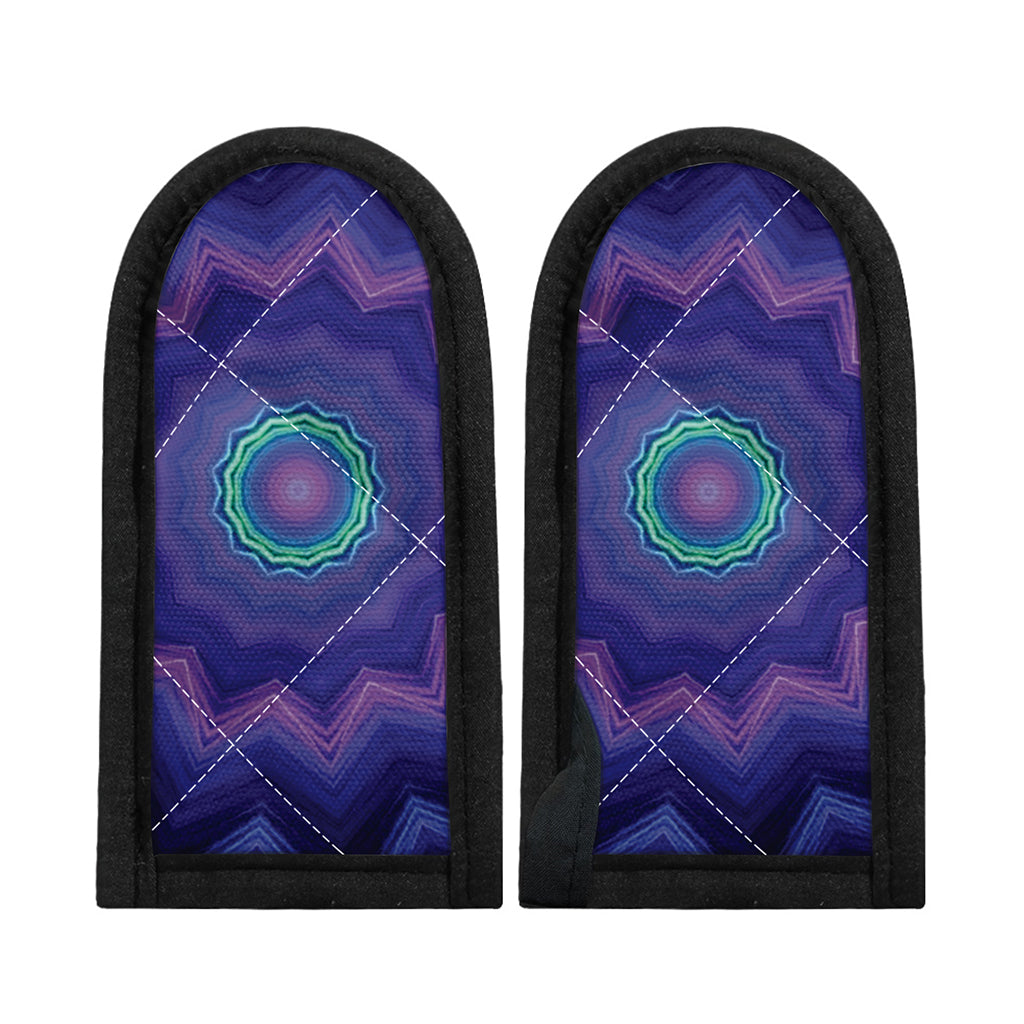 Purple And Blue Kaleidoscope Print Skillet Handle Cover