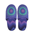 Purple And Blue Kaleidoscope Print Slippers