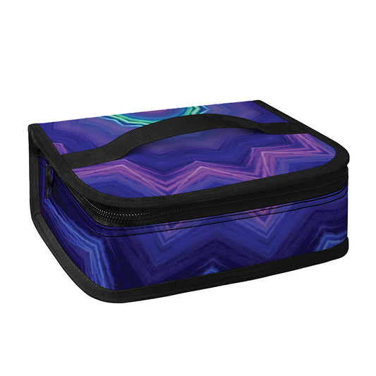Purple And Blue Kaleidoscope Print Small Lunch Bag