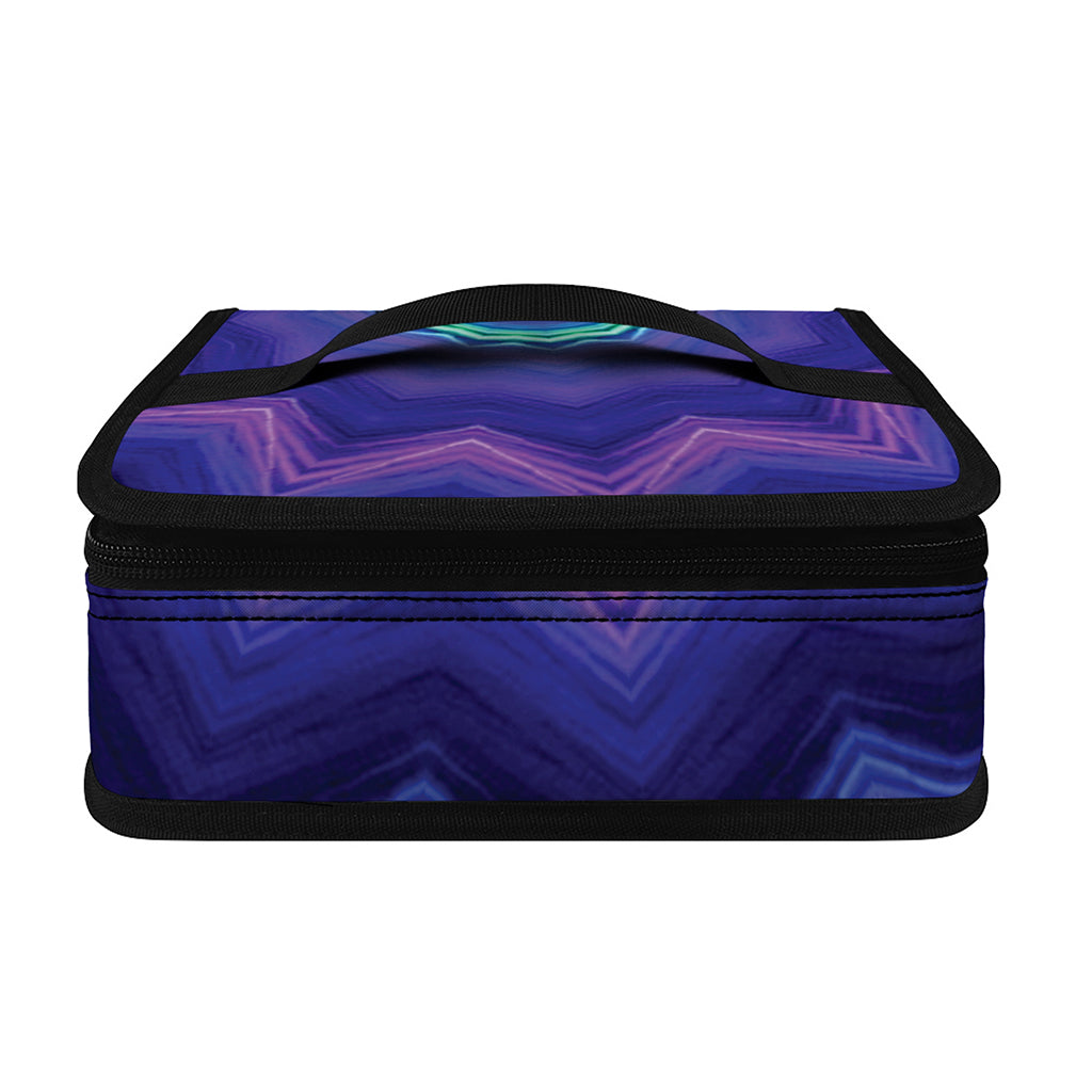 Purple And Blue Kaleidoscope Print Small Lunch Bag