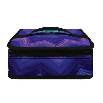 Purple And Blue Kaleidoscope Print Small Lunch Bag