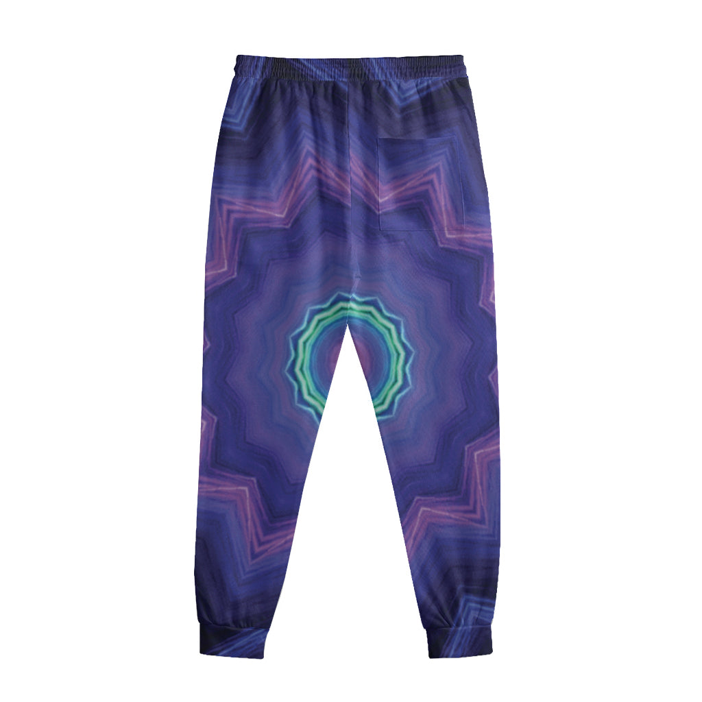 Purple And Blue Kaleidoscope Print Sweatpants