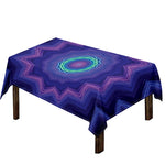 Purple And Blue Kaleidoscope Print Tablecloth