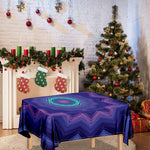 Purple And Blue Kaleidoscope Print Tablecloth