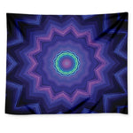Purple And Blue Kaleidoscope Print Tapestry