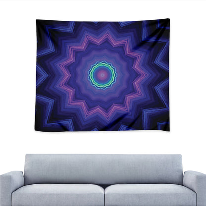 Purple And Blue Kaleidoscope Print Tapestry
