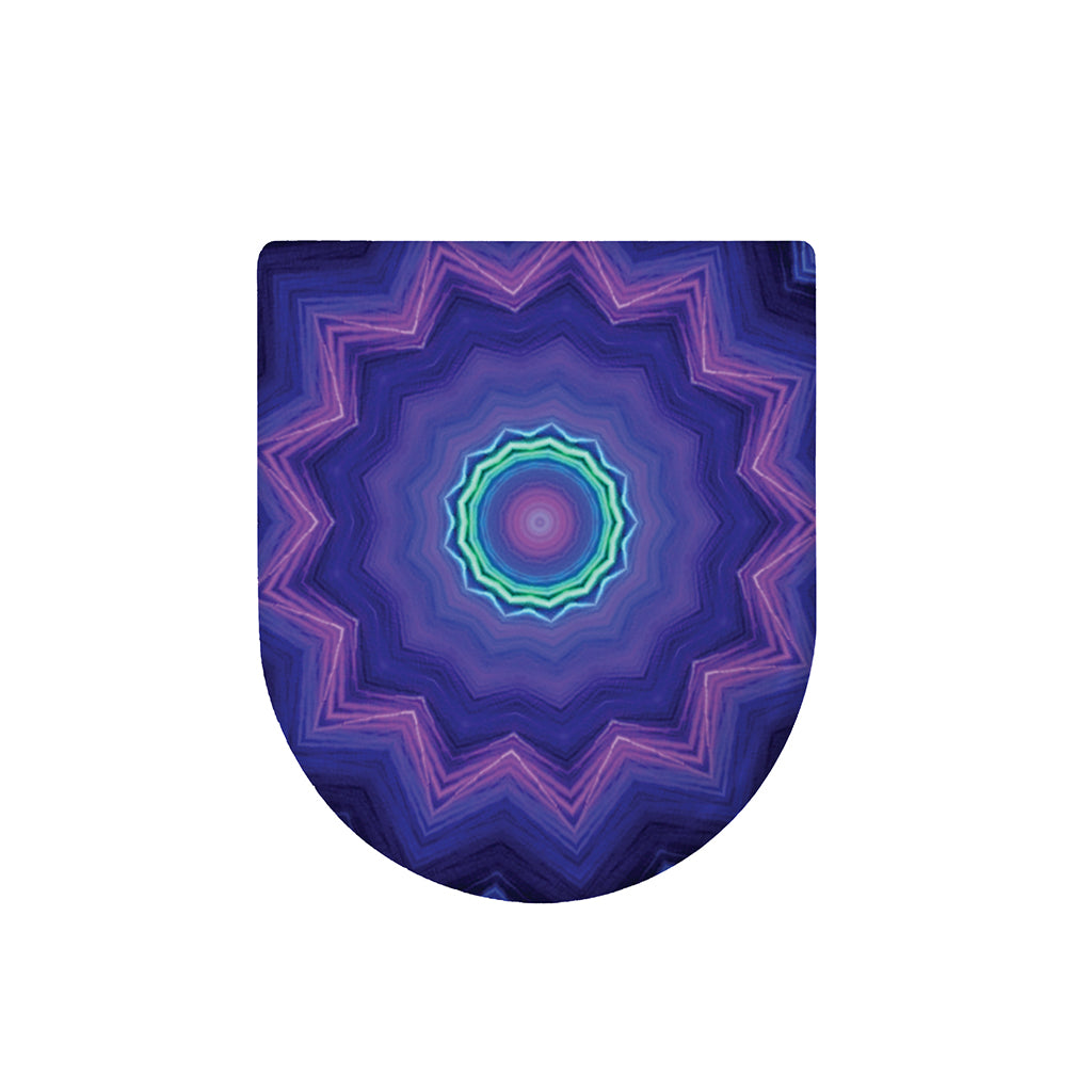 Purple And Blue Kaleidoscope Print Toilet Lid Cover