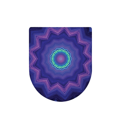 Purple And Blue Kaleidoscope Print Toilet Lid Cover