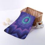 Purple And Blue Kaleidoscope Print Towel