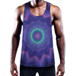 Purple And Blue Kaleidoscope Print Training Tank Top