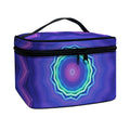 Purple And Blue Kaleidoscope Print Travel Makeup Bag