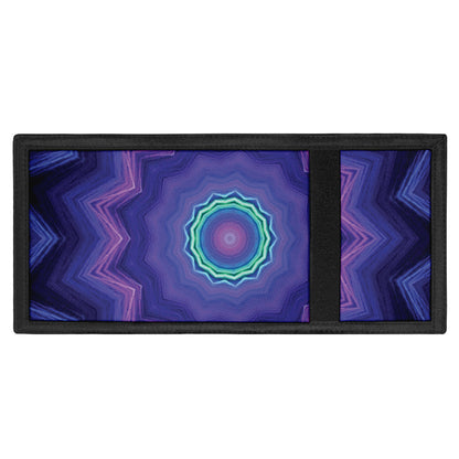 Purple And Blue Kaleidoscope Print Trifold Wallet