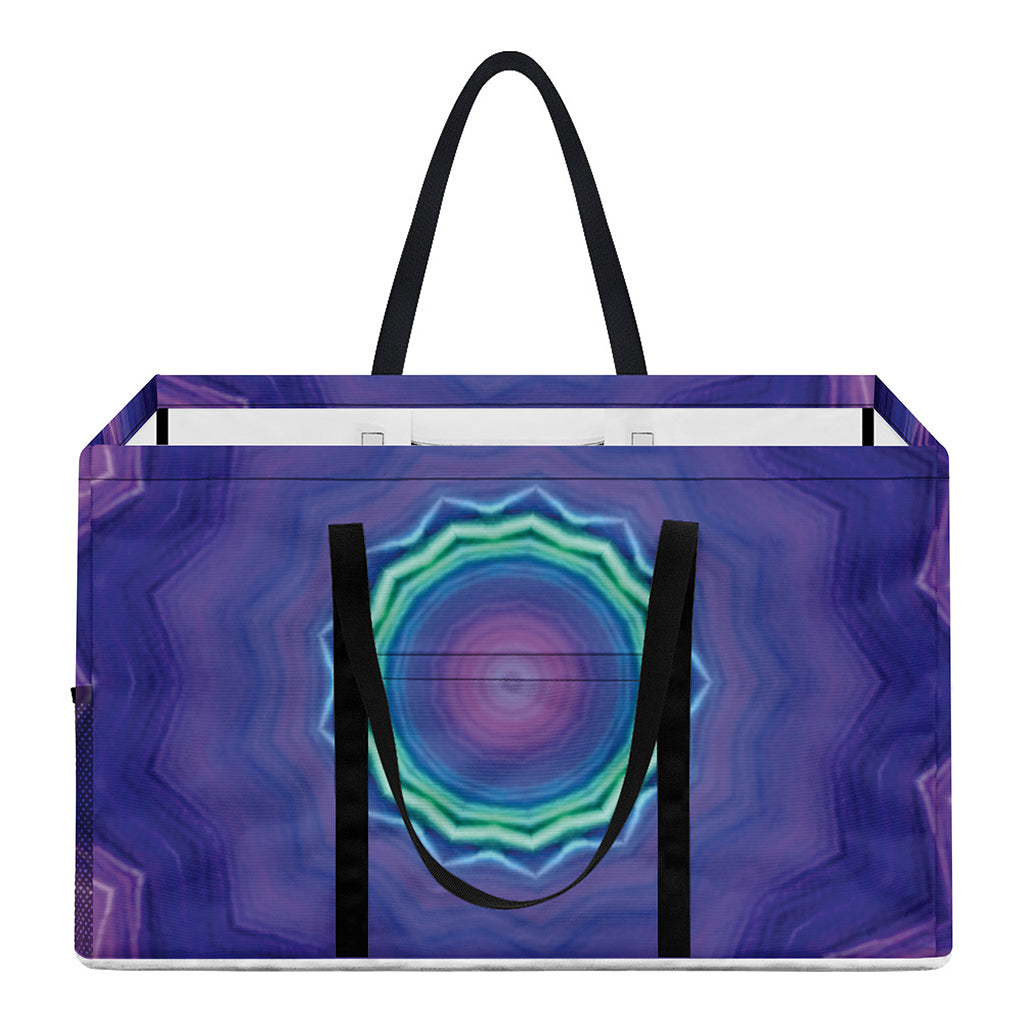 Purple And Blue Kaleidoscope Print Utility Tote Bag