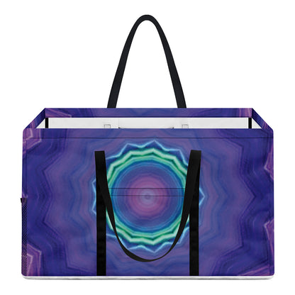 Purple And Blue Kaleidoscope Print Utility Tote Bag