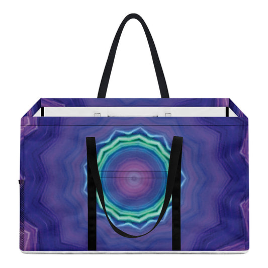 Purple And Blue Kaleidoscope Print Utility Tote Bag