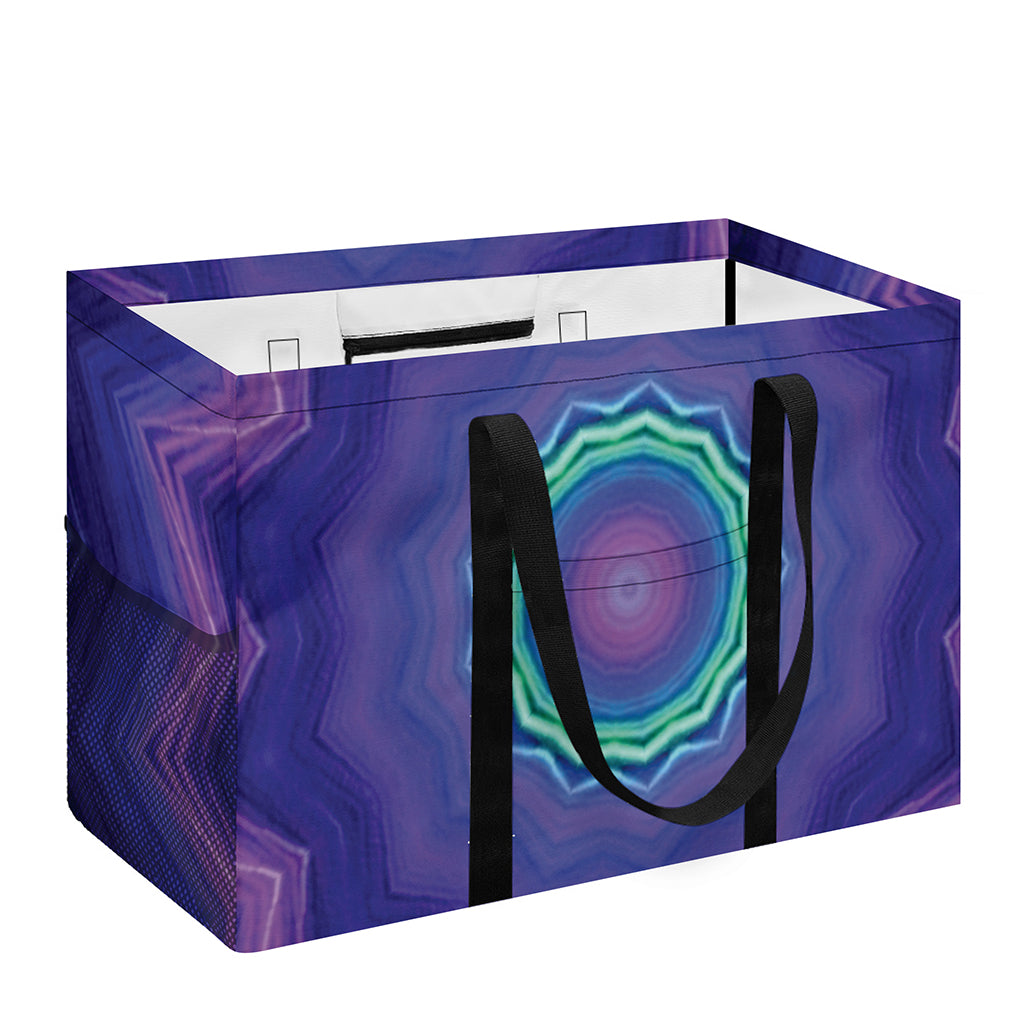 Purple And Blue Kaleidoscope Print Utility Tote Bag