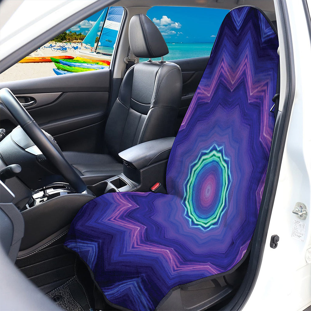 Purple And Blue Kaleidoscope Print Waterproof Car Seat Cover
