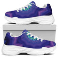Purple And Blue Kaleidoscope Print White Chunky Shoes
