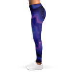 Purple And Blue Kaleidoscope Print Women's Leggings