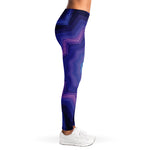 Purple And Blue Kaleidoscope Print Women's Leggings