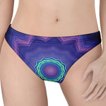 Purple And Blue Kaleidoscope Print Women's Thong