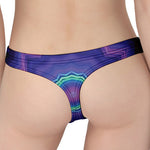 Purple And Blue Kaleidoscope Print Women's Thong