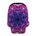 Purple And Blue Light Mandala Print Baby Seat Cover