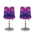 Purple And Blue Light Mandala Print Bar Stool Covers