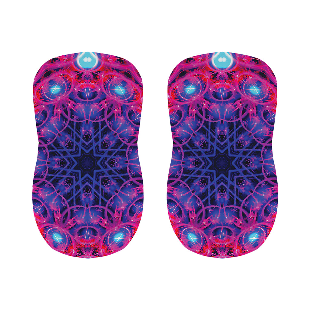 Purple And Blue Light Mandala Print Bar Stool Covers