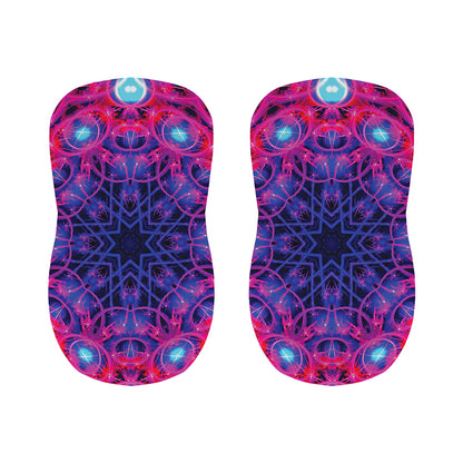 Purple And Blue Light Mandala Print Bar Stool Covers