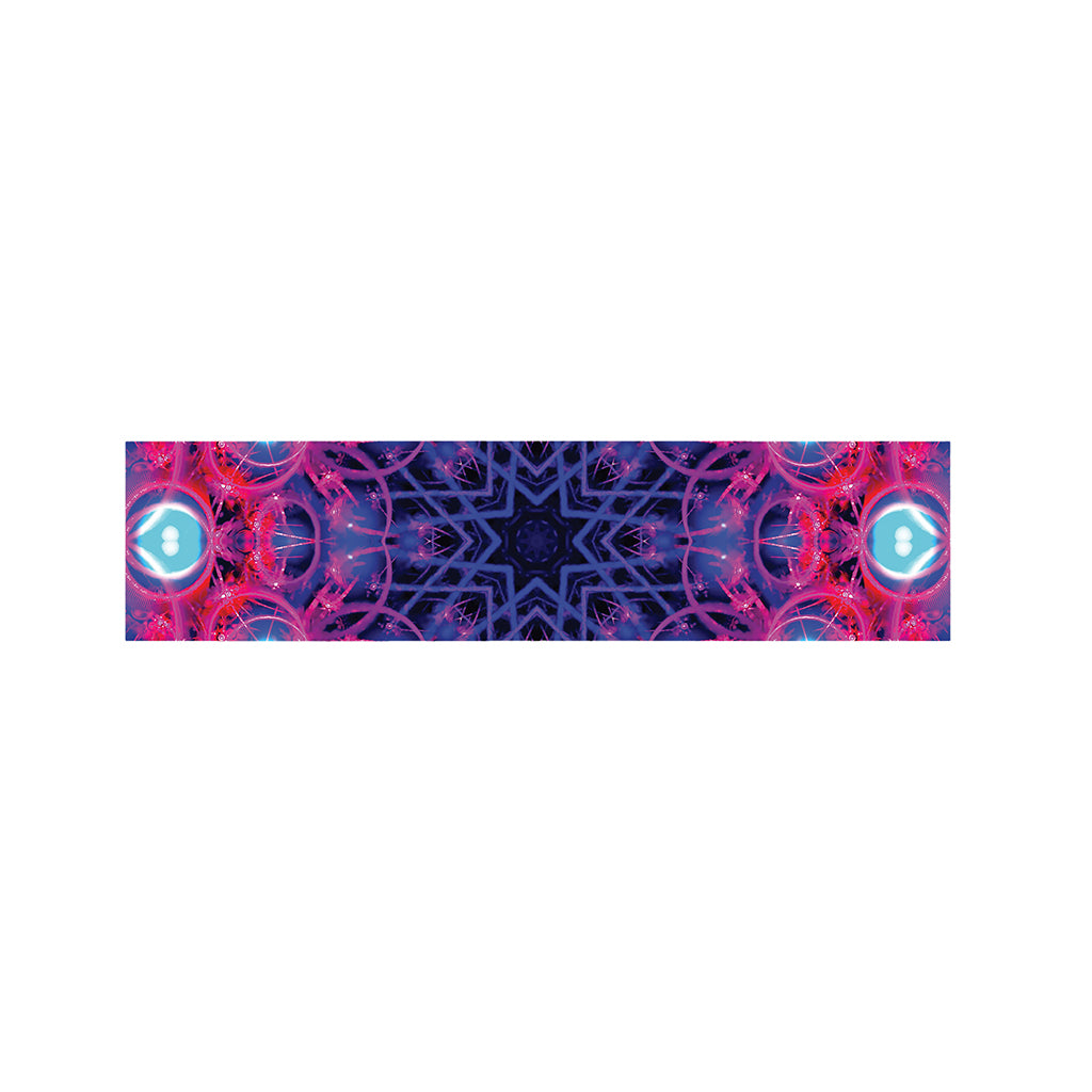 Purple And Blue Light Mandala Print Bed Runner