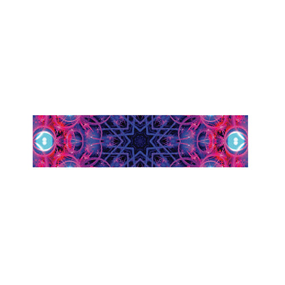 Purple And Blue Light Mandala Print Bed Runner