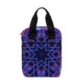 Purple And Blue Light Mandala Print Bible Tote Bag