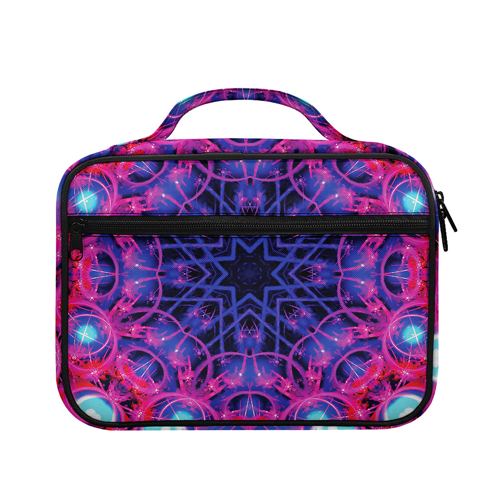 Purple And Blue Light Mandala Print Briefcase Bible Bag