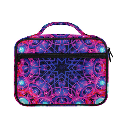 Purple And Blue Light Mandala Print Briefcase Bible Bag