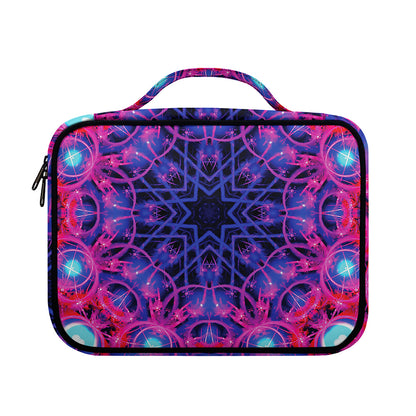 Purple And Blue Light Mandala Print Briefcase Bible Bag