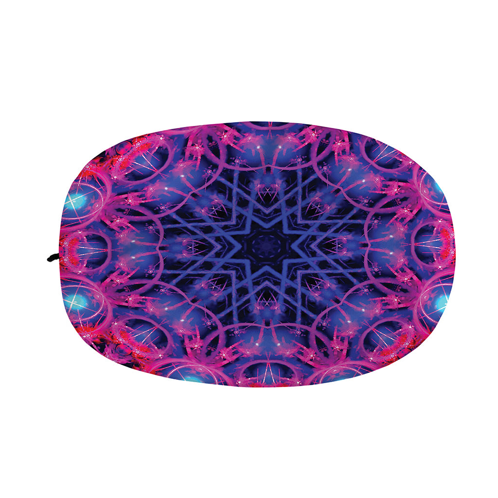 Purple And Blue Light Mandala Print Car Side Mirror Covers
