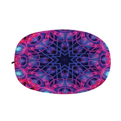 Purple And Blue Light Mandala Print Car Side Mirror Covers