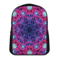 Purple And Blue Light Mandala Print Casual Backpack