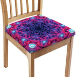 Purple And Blue Light Mandala Print Chair Cushion Cover