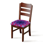 Purple And Blue Light Mandala Print Chair Cushion Cover